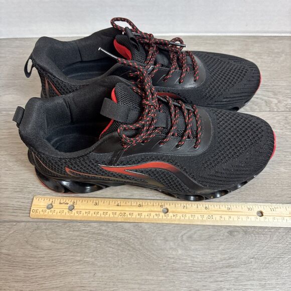Mosha Belle Woman’s Athletic Tennis Shoe Size 9.5 Black Red Accents Non Slip - Picture 8 of 8